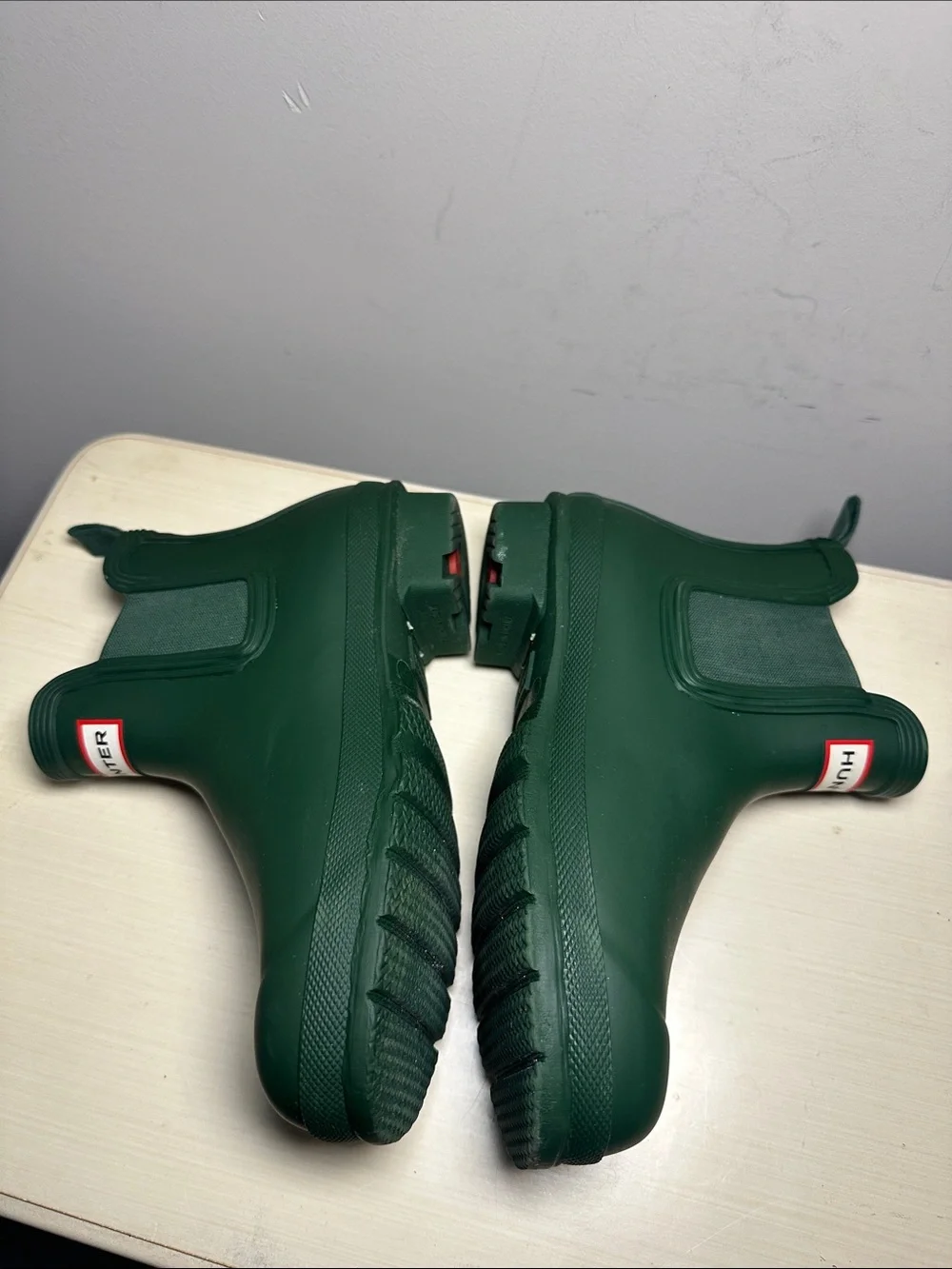 Hunter Deep dark Green Slip-On rain boots
